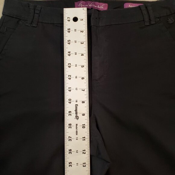 Gloria Vanderbilt Amanda Fit Pants Womens Size 8 Black High Waist Straight Leg - Picture 7 of 12